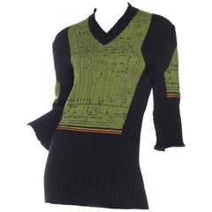 1990s Jean Paul Gaultier Robot Circuit Board Computer Sweater