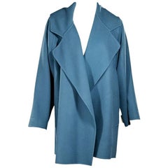 Blue Salvatore Ferragamo Wool Coat