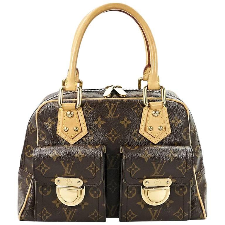 Brown Louis Vuitton Manhattan PM Handbag
