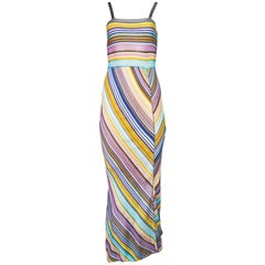 M Missoni Multi-Colored Maxi Dress Sz IT40 with Tag