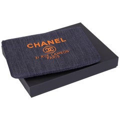 Chanel Medium Denim Zipped Clutch