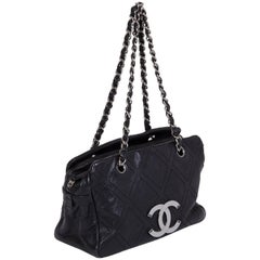 Chanel Black Caviar CC Logo Shoulder Bag