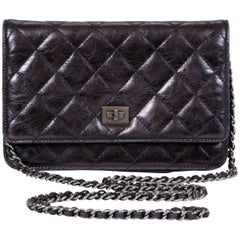 Chanel Reissue Black Wallet On A Chain