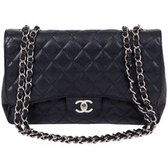 Chanel Black Caviar Jumbo Single Flap
