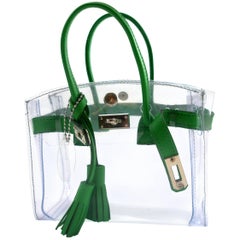 ORIGINAL Mon Autre Sac ® Handbag Mini Cabas Diamant Pvc and Green leather