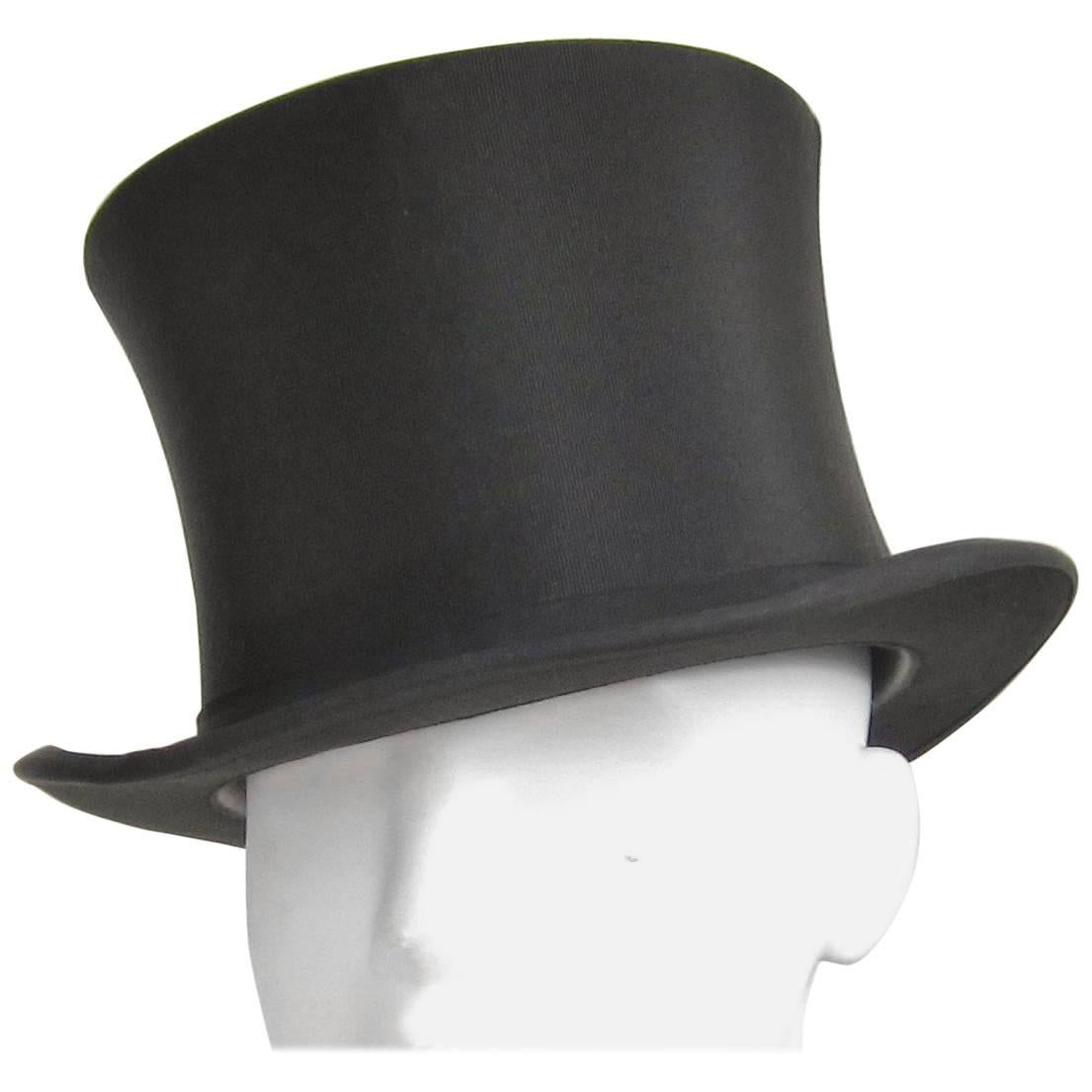 Vintage Stetson Black TOP HAT with Box 