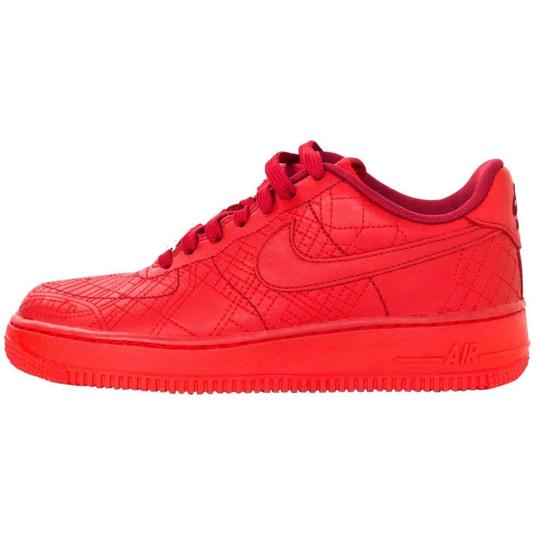 Nike Limited Edition Red WMNS City Collection Air Force 1 Sneakers Sz 7.5  NIB For Sale at 1stDibs