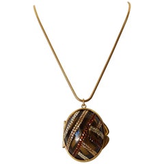 Judith Leiber Crystal Egg Locket