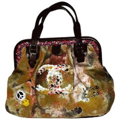 Chanel 2015 Graffiti Embroidery Tote Handbag 
