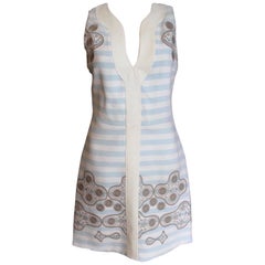 New £1242 Petter Pilotto TAHLIA Blue white Shift Dress uk 10