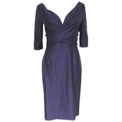 Alexander McQueen Navy A/W 2005 Runway Collection Dress It 40 uk 8