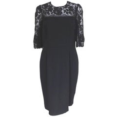 New Dolce and Gabbana Black Lace Dress Italian 48 uk 14-16 