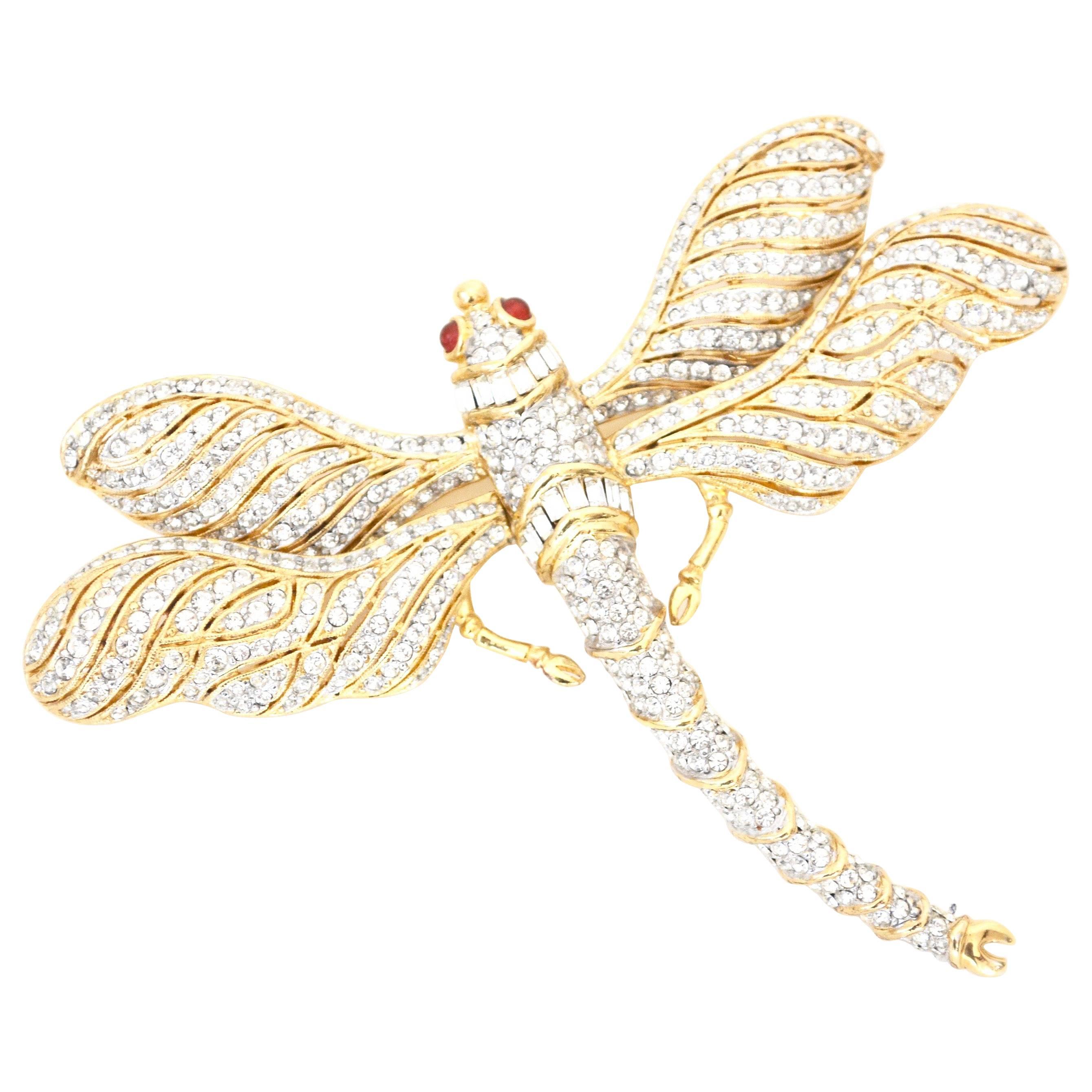 Ciner Ovesized Dragonfly brooch