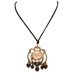 Vintage Rare Selro Asian Warrior Necklace
