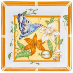 Hermes Flowers Porcelain Small Tray