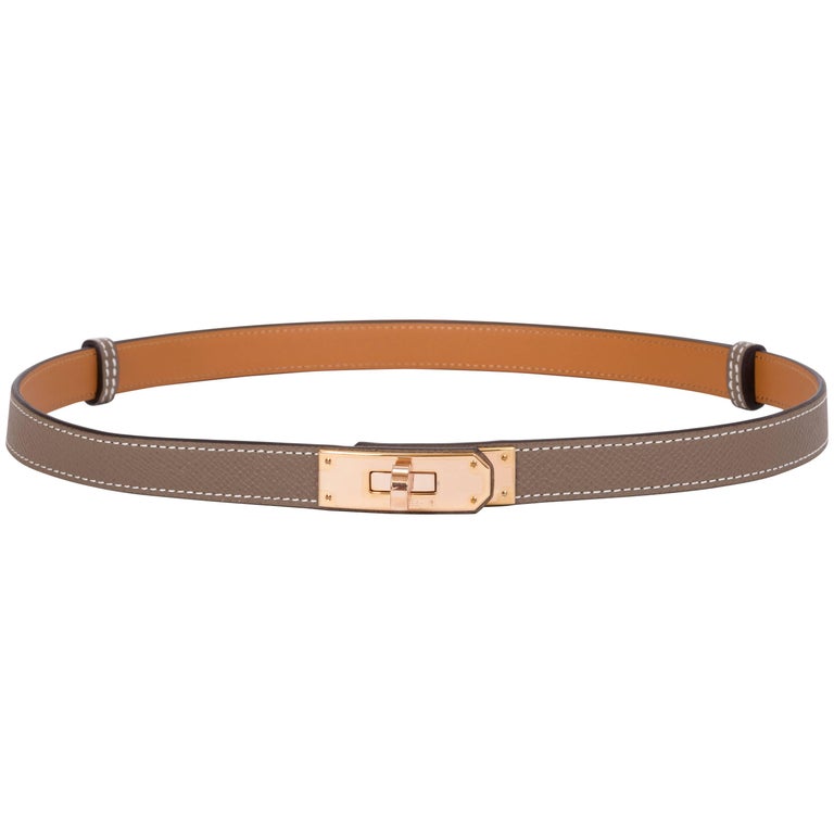 NEW Hermes Kelly Belt In Rose Gold and Etoupe at 1stDibs hermes kelly