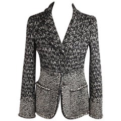 Chanel Black Tweed Wool Blend Blazer, Fall 2011