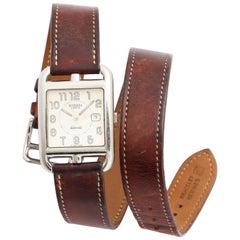 Hermes Cape Cod Automatikuhr mit braunem Doppelarmband