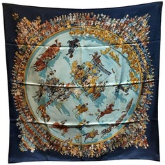 Hermes Vintage Cirque Molier Silk Scarf