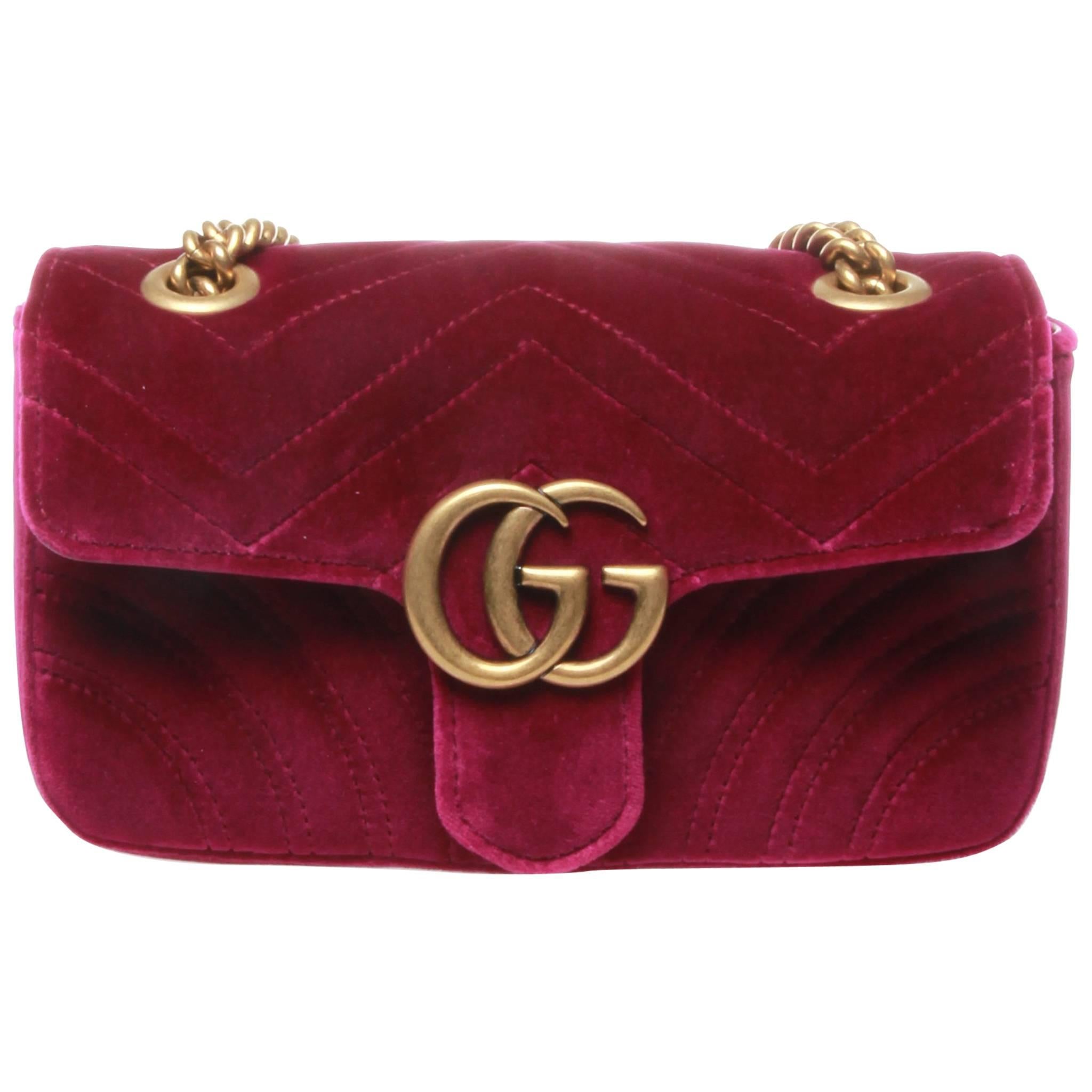 purple velvet gucci bag