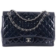  Chanel Classic Single Flap Bag Quilted Patent Maxi