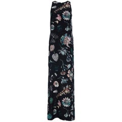 New VERSUS VERSACE + Anthony Vaccarello Floral print Silk long dress