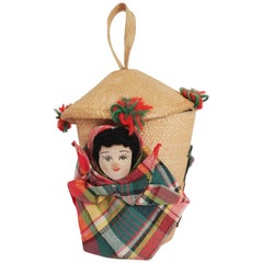 Vintage 1950s Mexican Souvenir Doll Purse 