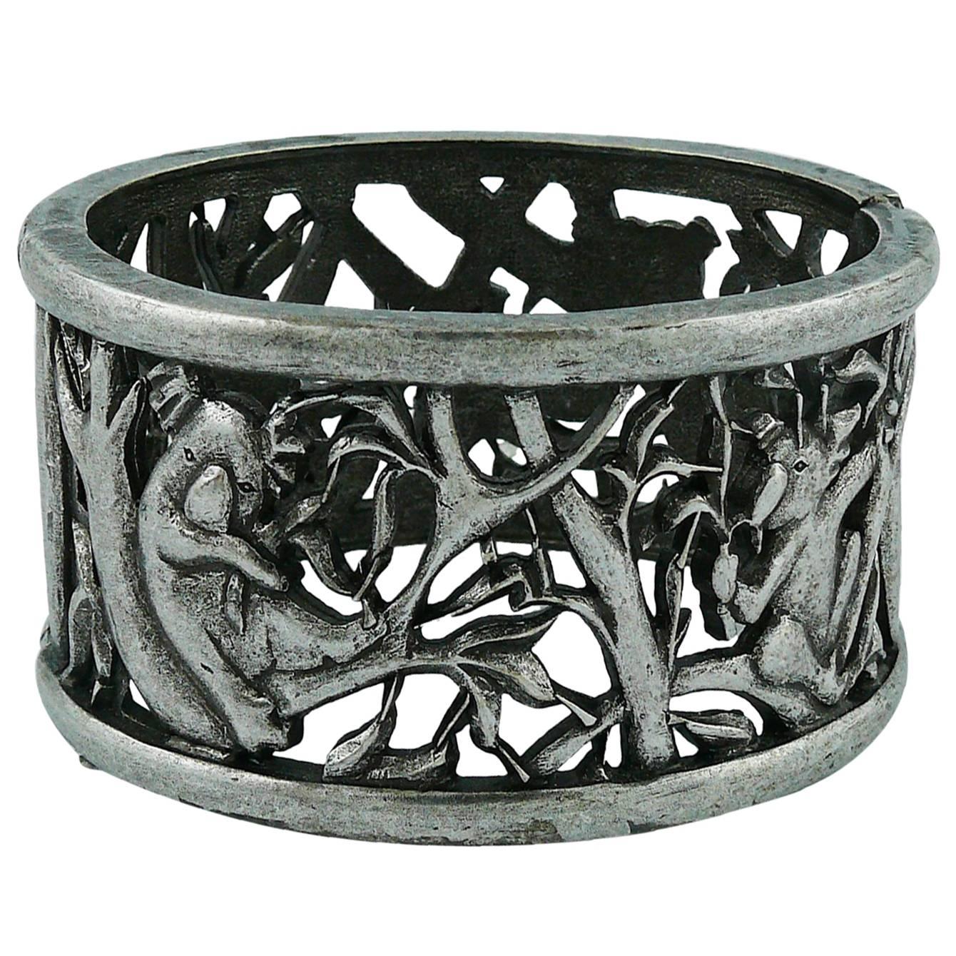 Chloe Silver Toned Koala Cuff Bracelet For Sale