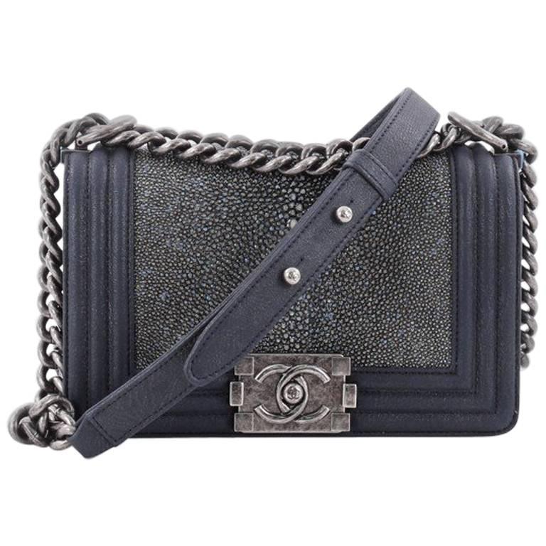  Chanel Boy Flap Bag Stingray Small 