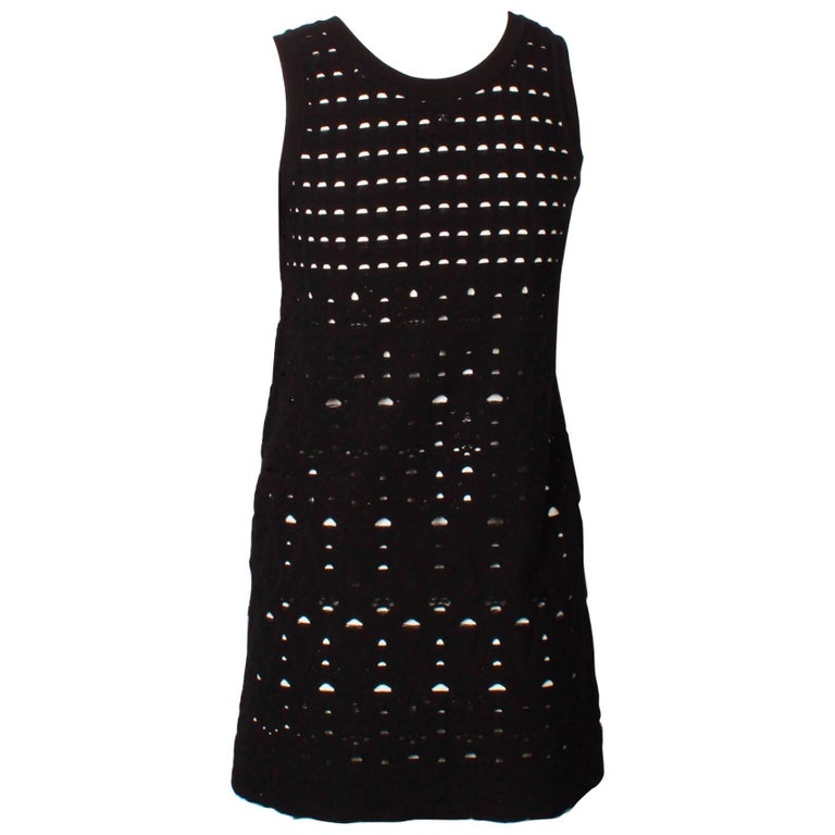 Chanel Black and White Knit Mini Dress at 1stDibs chanel knit dress