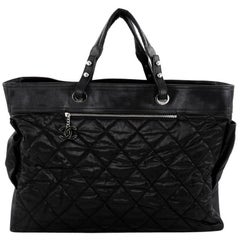 Chanel Biarritz Tote Quilted Coated Canvas XL