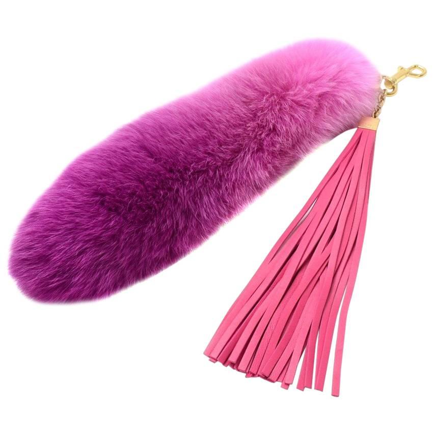 Louis Vuitton Foxy Pompom Fuchsia Pink Bag Charm