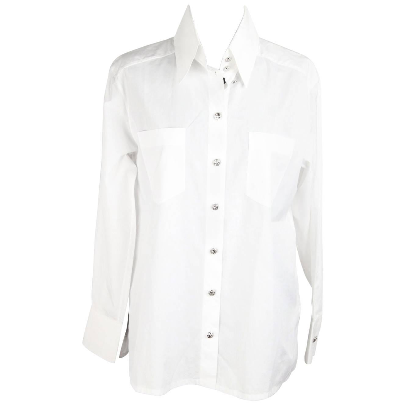 Shirt Chanel White size 38 FR in Cotton - 30886712