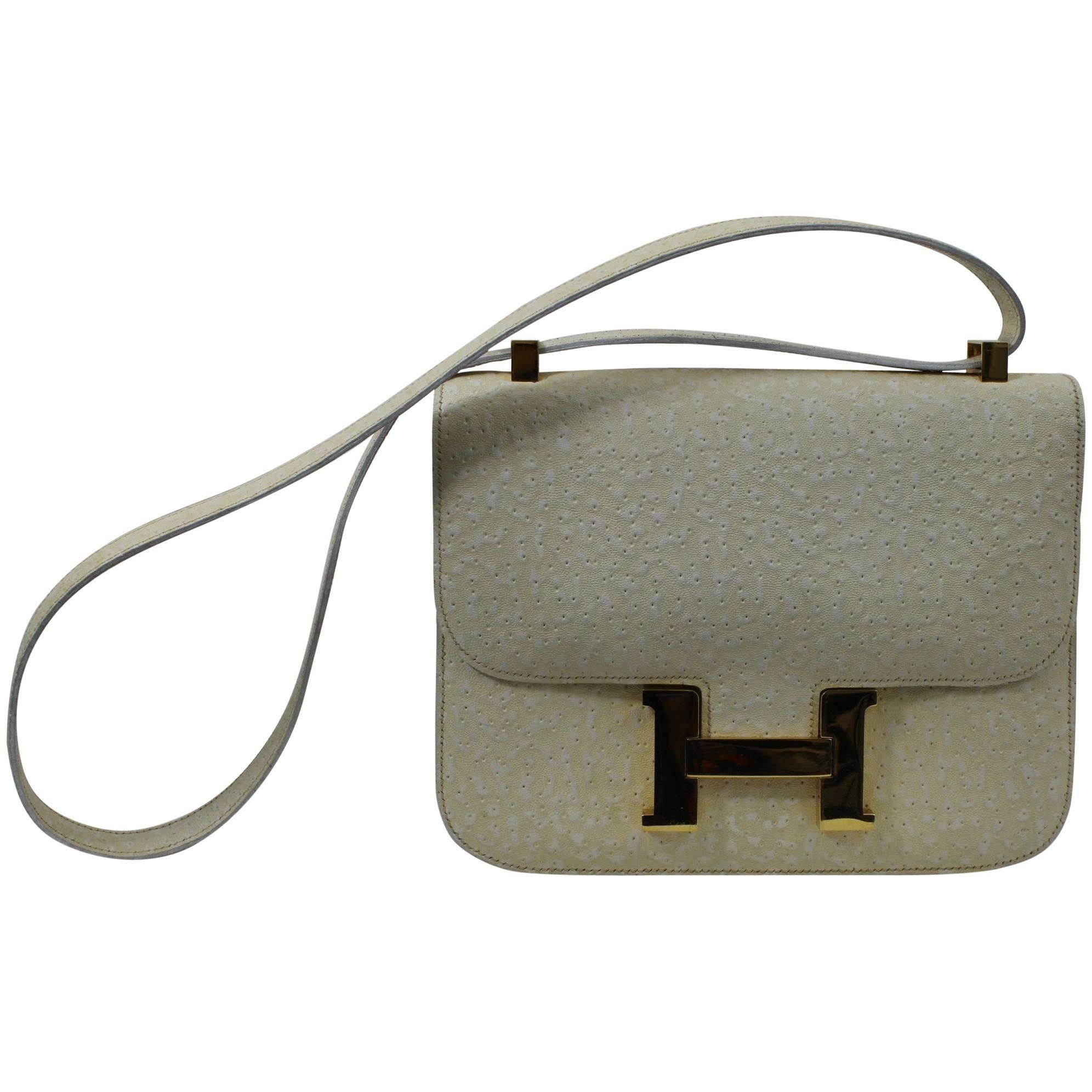 1973 Hermes Constance Bag in Beluga Leather    For Sale
