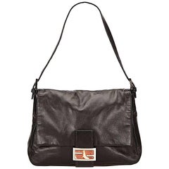 Black Fendi Leather Shoulder Bag