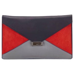 Multicolor Celine Leather Diamond Clutch