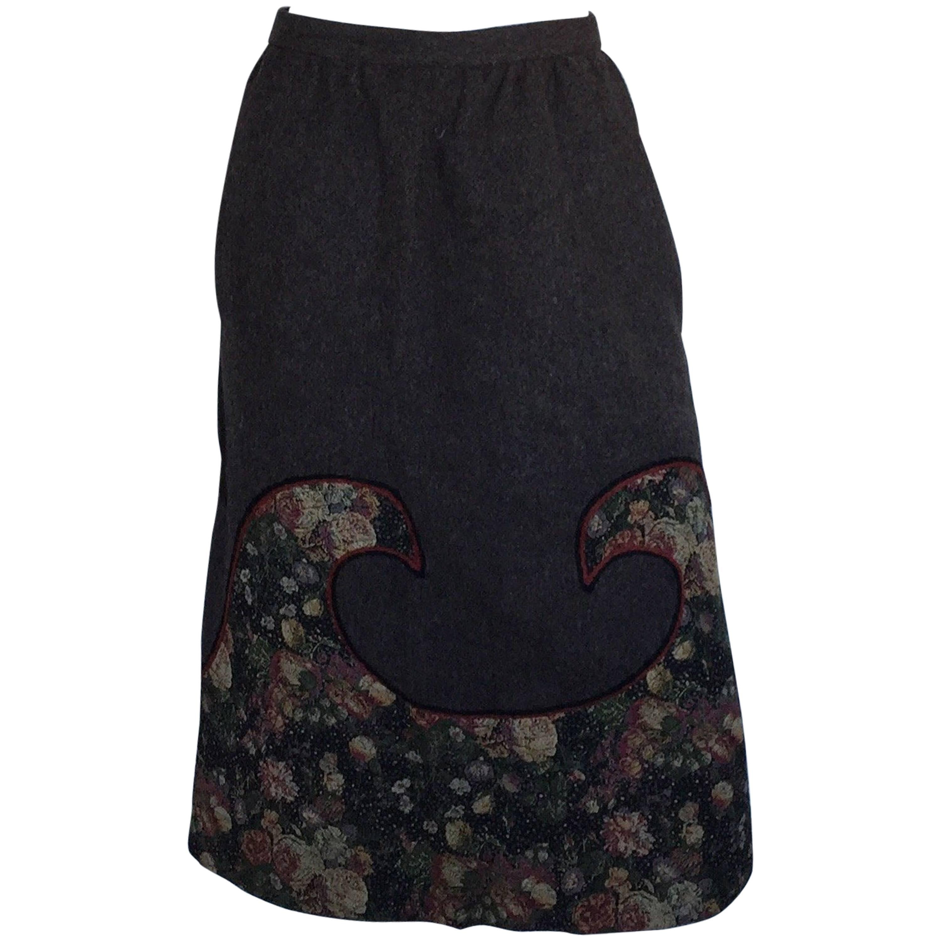 Koos Brown wave patch skirt  For Sale