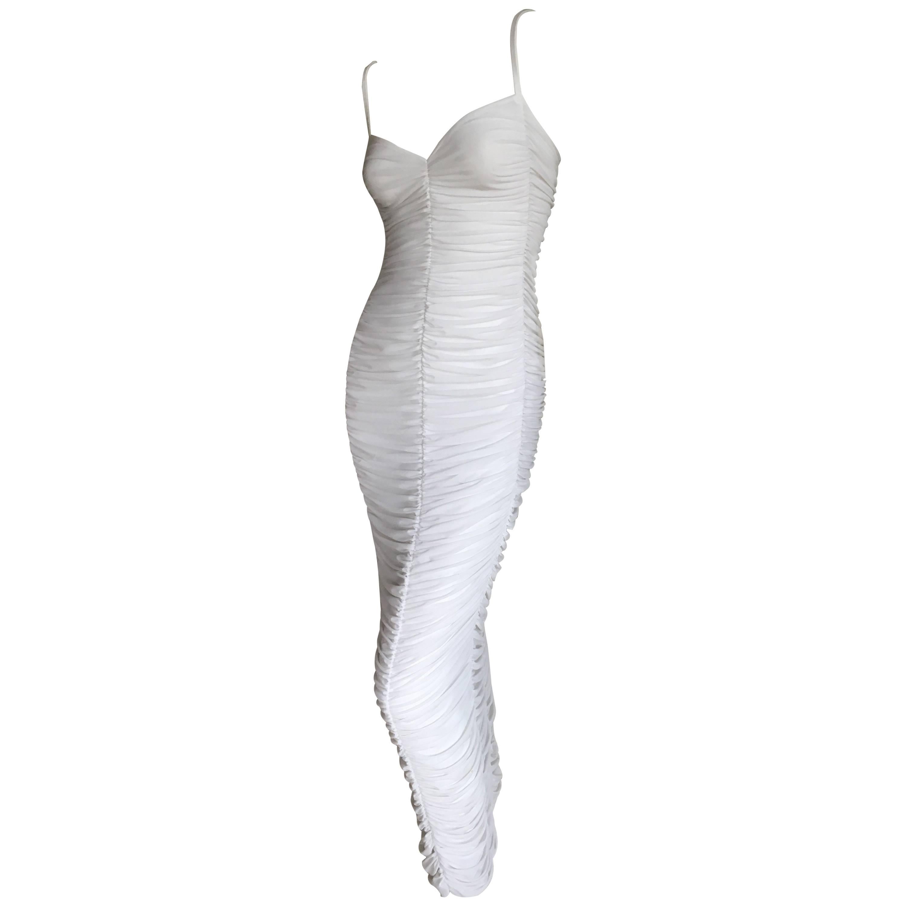 Norma Kamali 1970's Disco Era White Parachute Dress For Sale