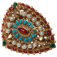 Chanel Cruise 2011 Gripoix Faux Pearl Statement Cocktail Ring