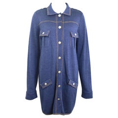 Unworn Chanel Blue Wool Tunic/Dress