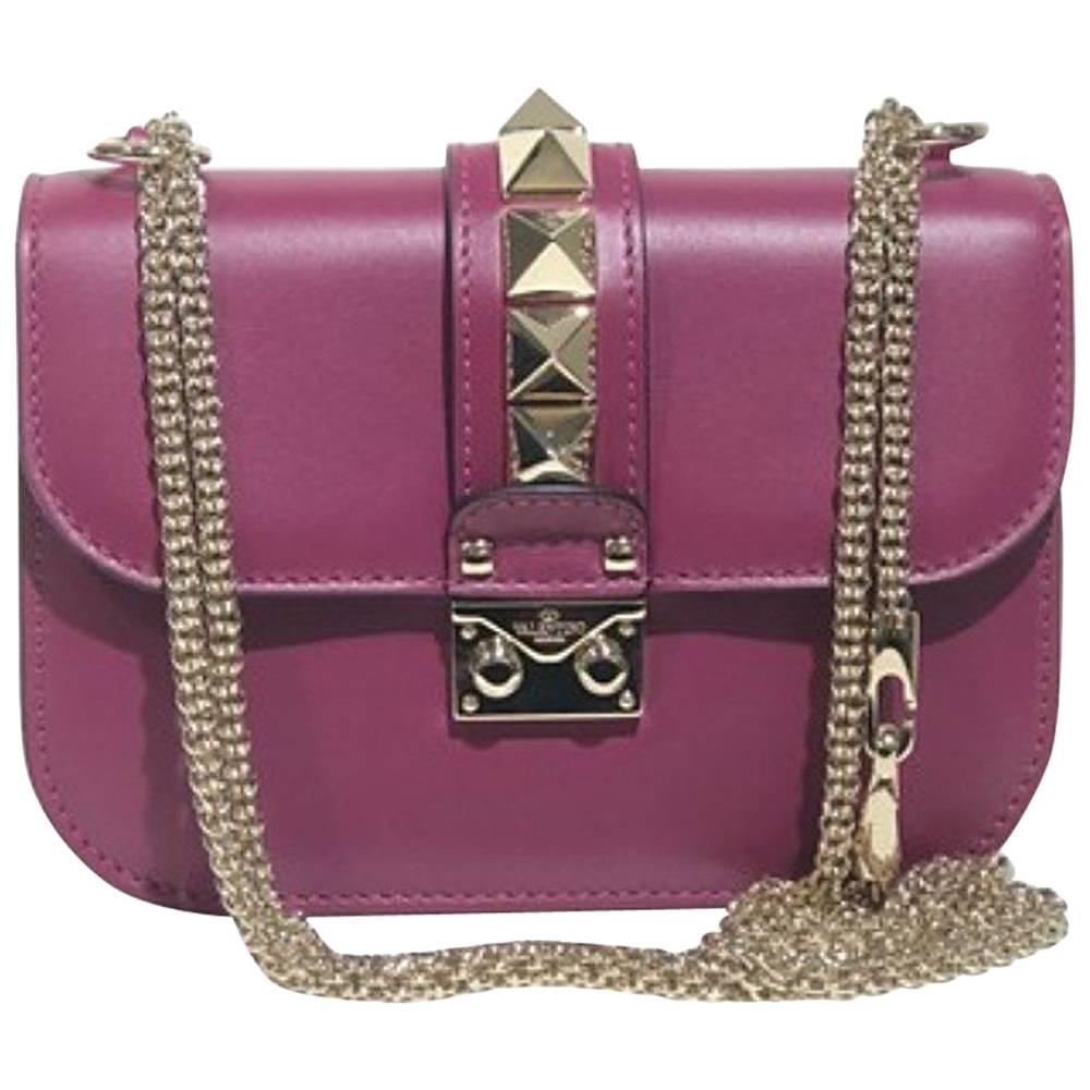 Valentino Small Glam Lock Rockstud Shoulder Bag