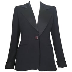 Dior Navy Tuxedo Jacket Size 4.