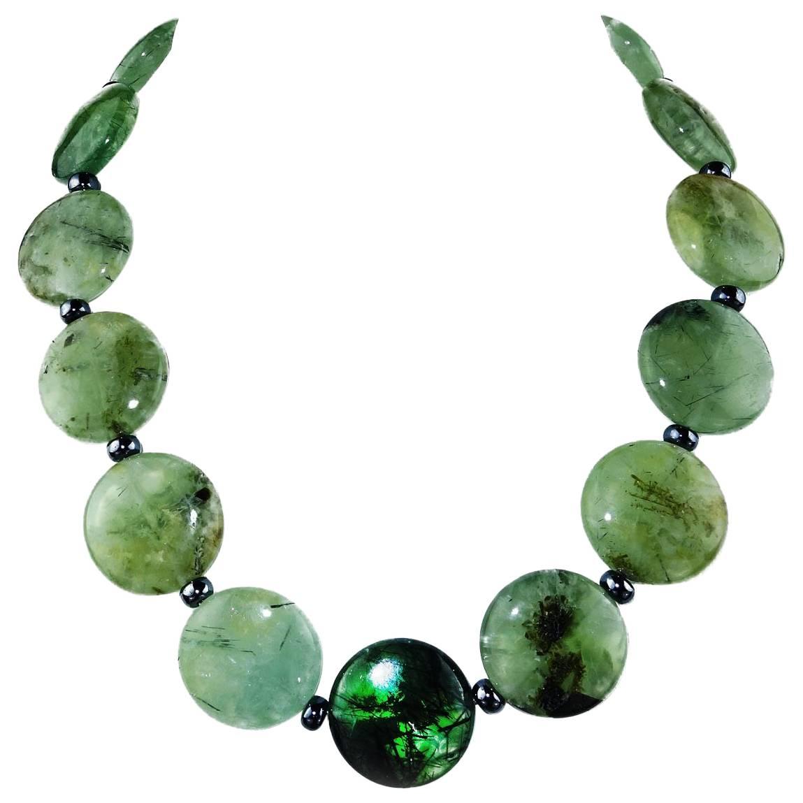 Green Brazilian Prehnite Necklace