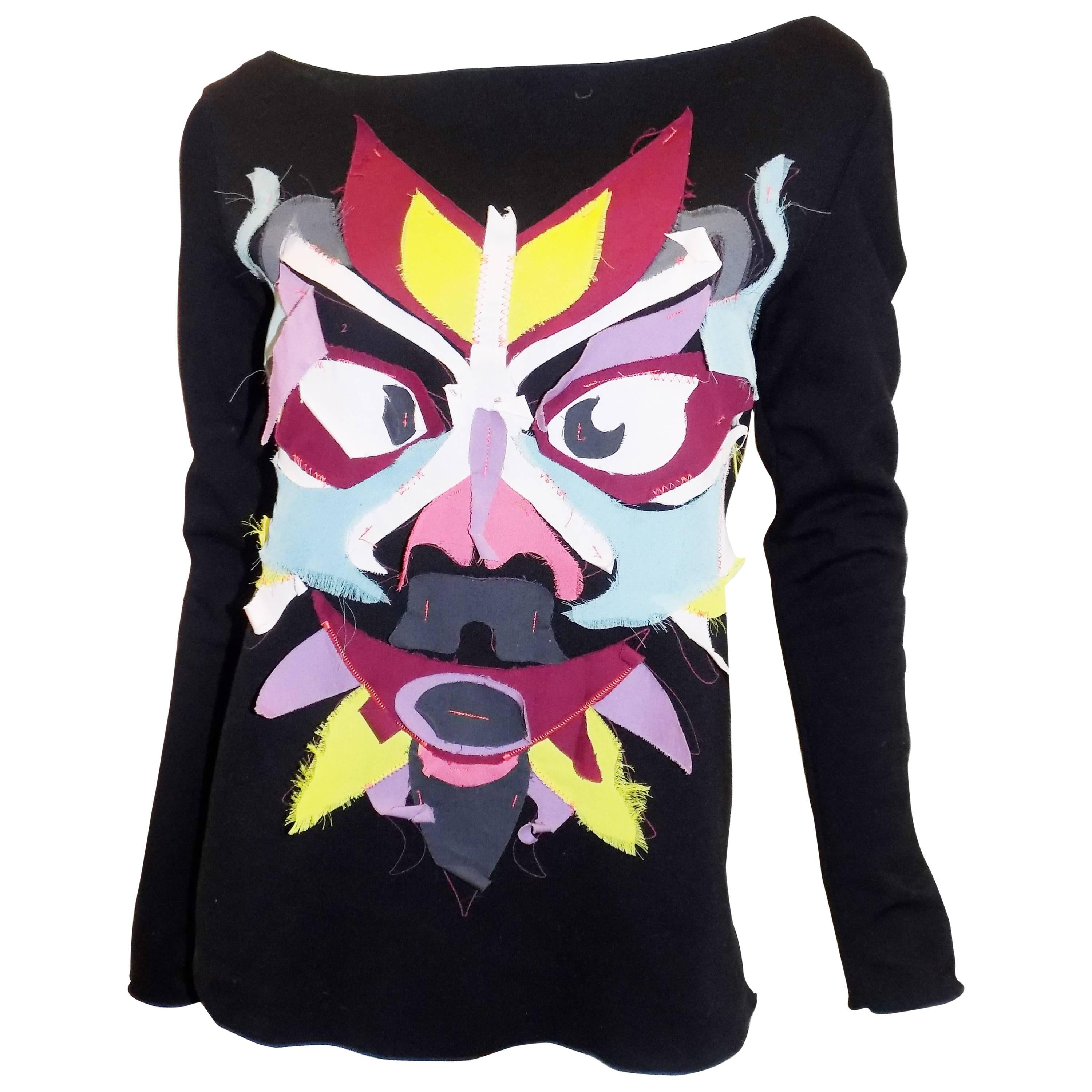 Kenzo "TOTEM" patchwork top swater For Sale