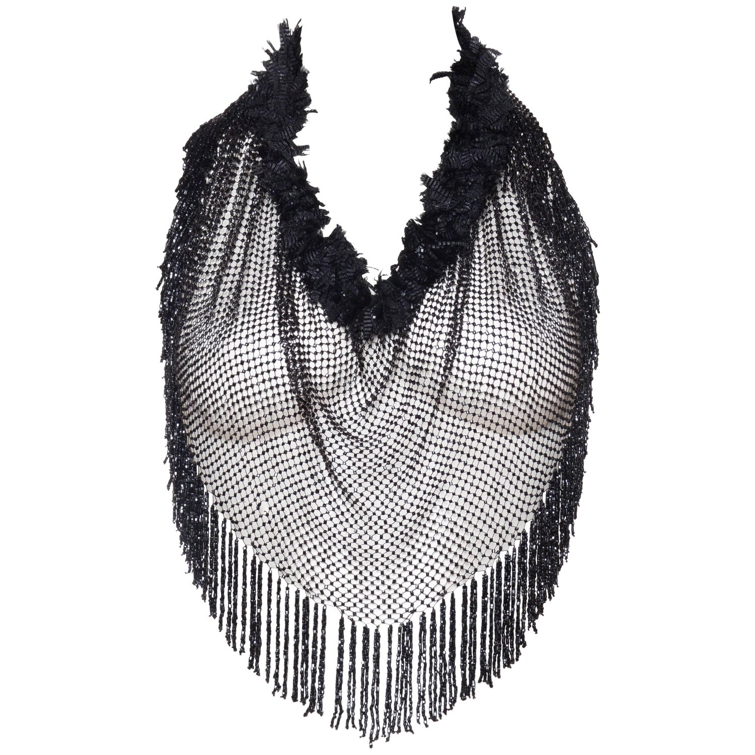 Victorian Beaded Net Capelet at 1stDibs