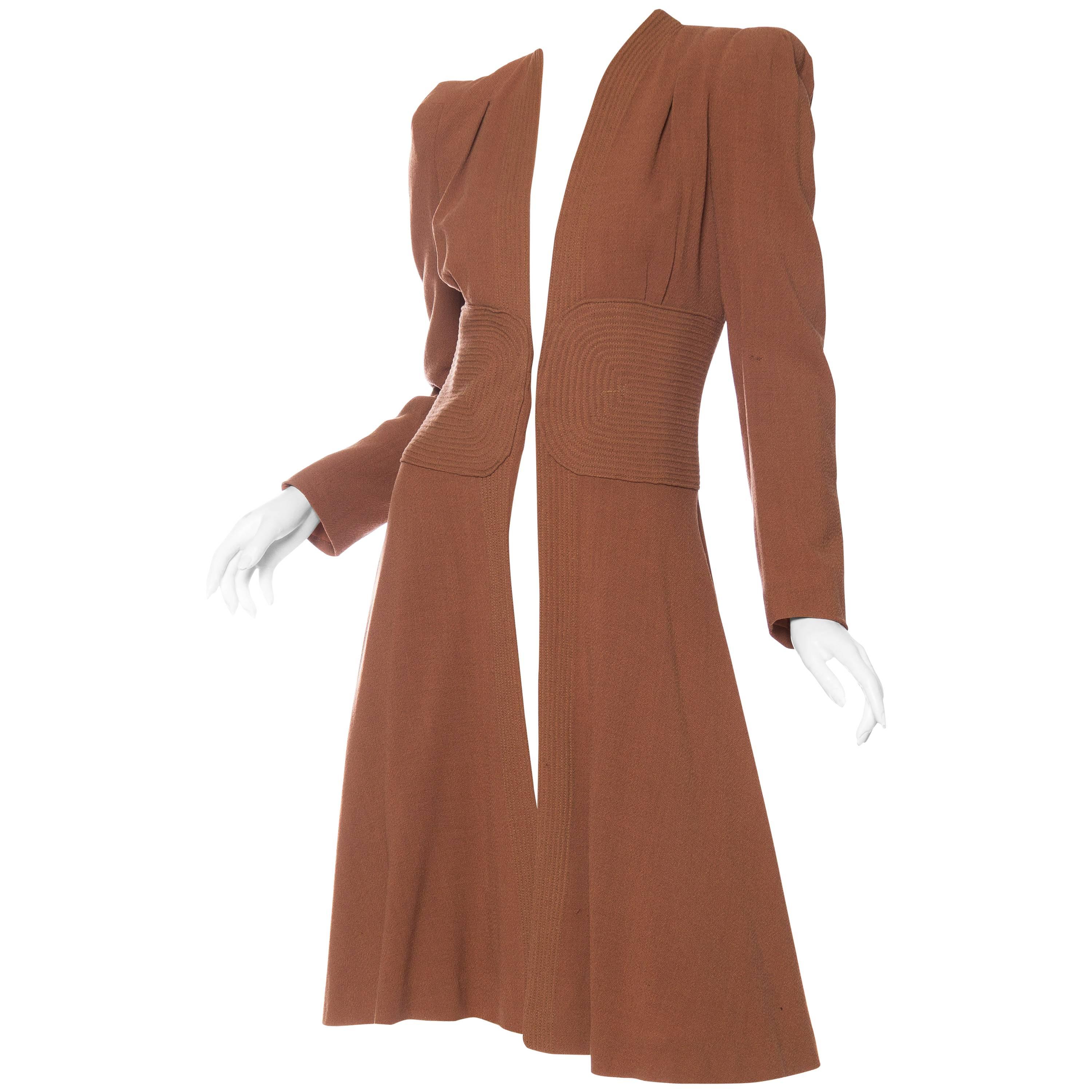 1930s Biba Style Wool Coat 