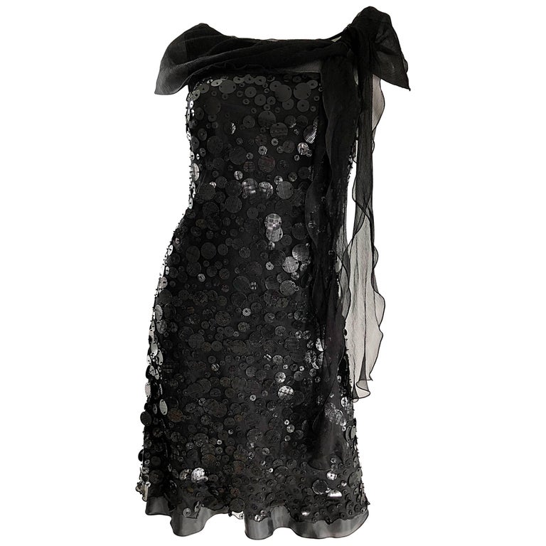 moschino cheap and chic black dress Silk Knee-Length Dress