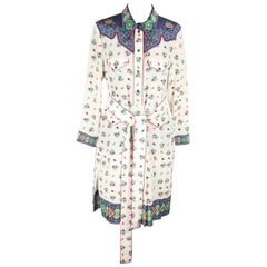 GUCCI Multicolor Silk SHIRT DRESS Long Sleeve