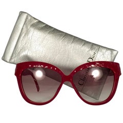 Mint Vintage Christian Dior 2321 Quilted Red Optyl Sunglasses Germany
