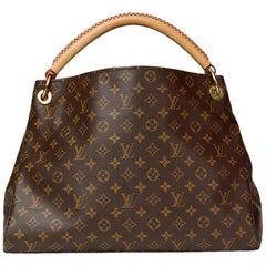 Used 2013 Louis Vuitton Brown Coated Monogram Canvas Artsy MM 